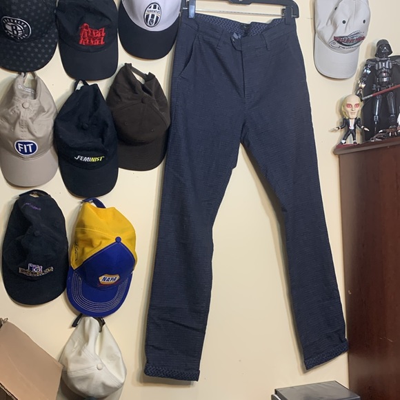 Ted Baker 30R Twill Weave Microprint Chino’s in Charcoal / Navy Lapaz - Picture 7 of 15